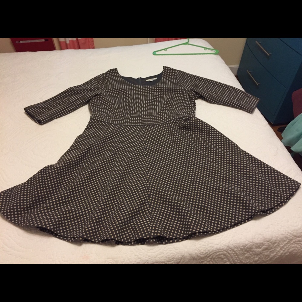 Boden Kate Dress 18L pewter/sandstone spot